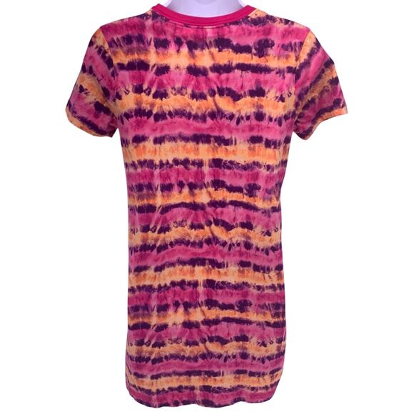 Nike Tye Die Pink and Orange T-Shirt Dress W/ Pockets Girls Size L - Picture 3 of 9